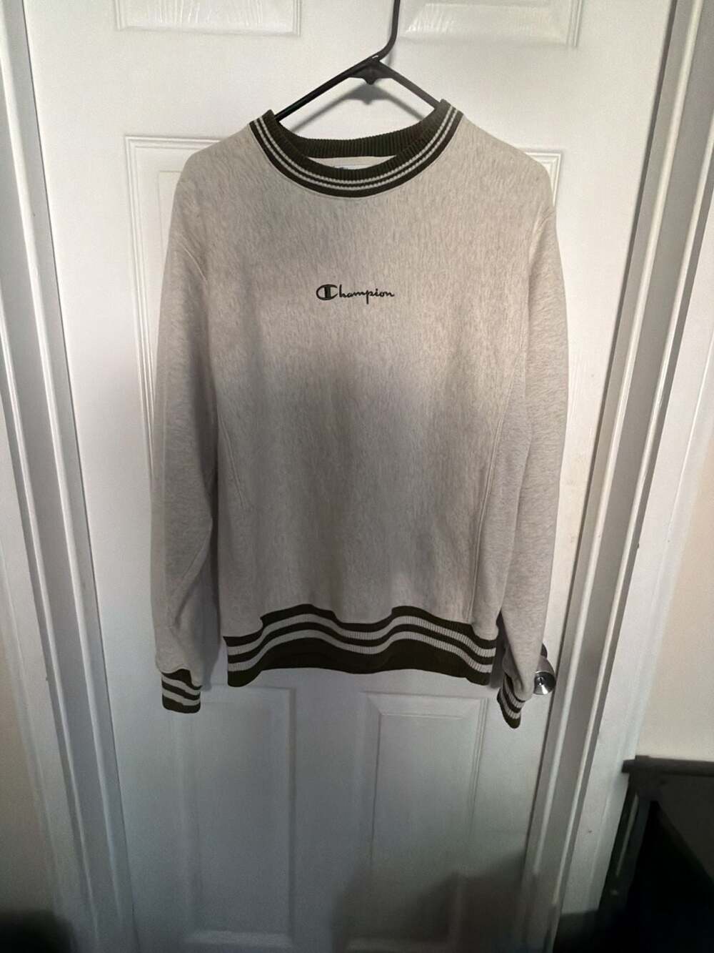 Champion Reverse Weave Ringer Crew Neck Sweatshirt